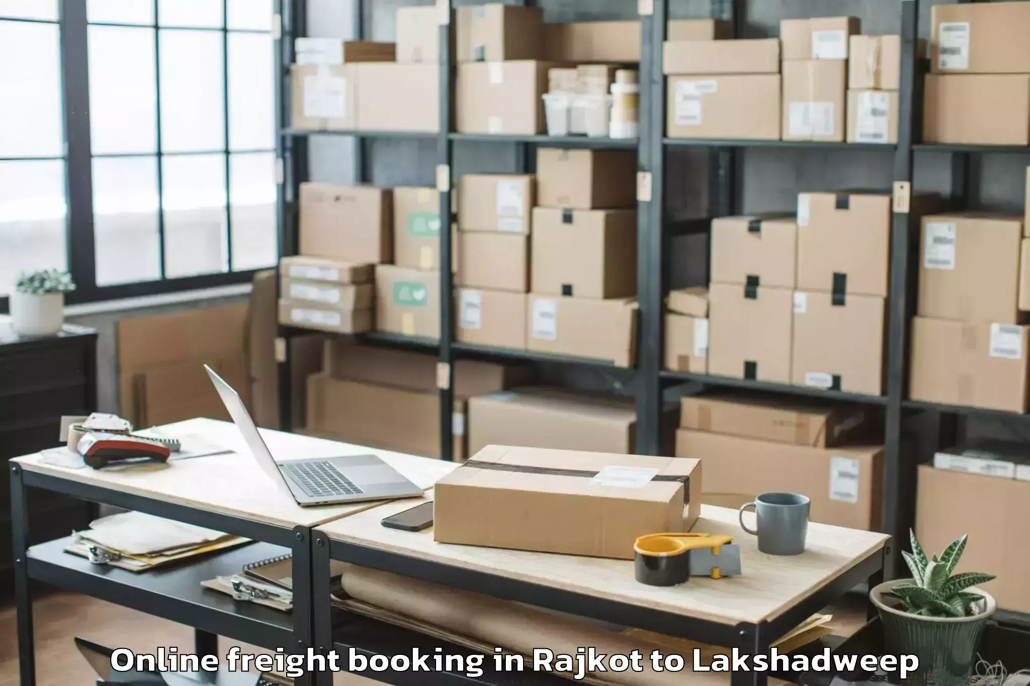 Top Rajkot to Agatti Online Freight Booking Available